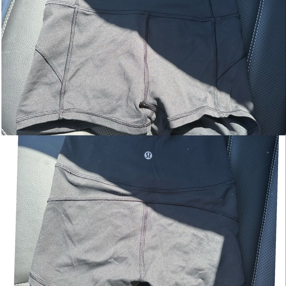 Black lulu lemon biker shorts size 0